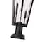 Z-Lite Gannon 3 Light Outdoor Pier Mounted Fixture, 12in. W x 33.5in. H, Black 5008PHXLR-533PM-BK - alternate 5
